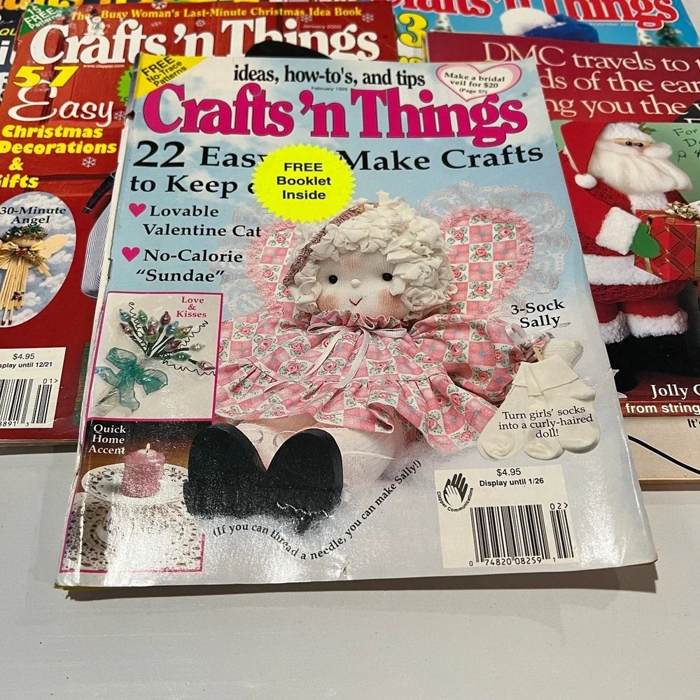 Crafts 'n Things Magazine Lot‎ of 10+ Mixed Christmas Halloween Crafts